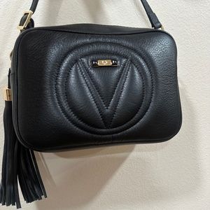VALENTINO BY MARIO VALENTINO Mia Logo Leather Camera Shoulder Bag